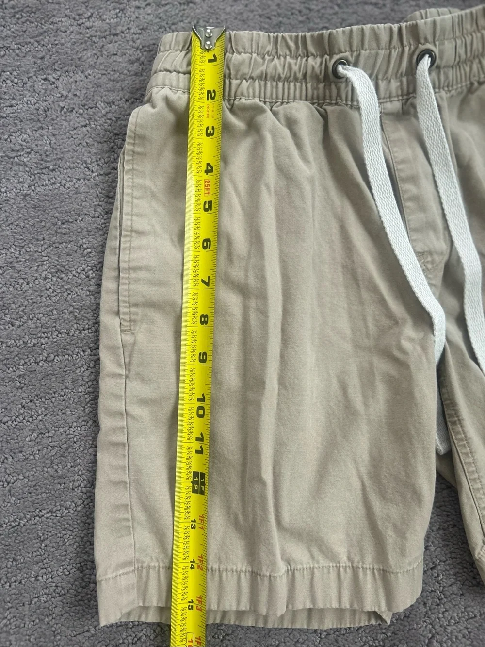 J.Crew Twill Drawstring Dock Shorts Khaki Tan X-Small XS